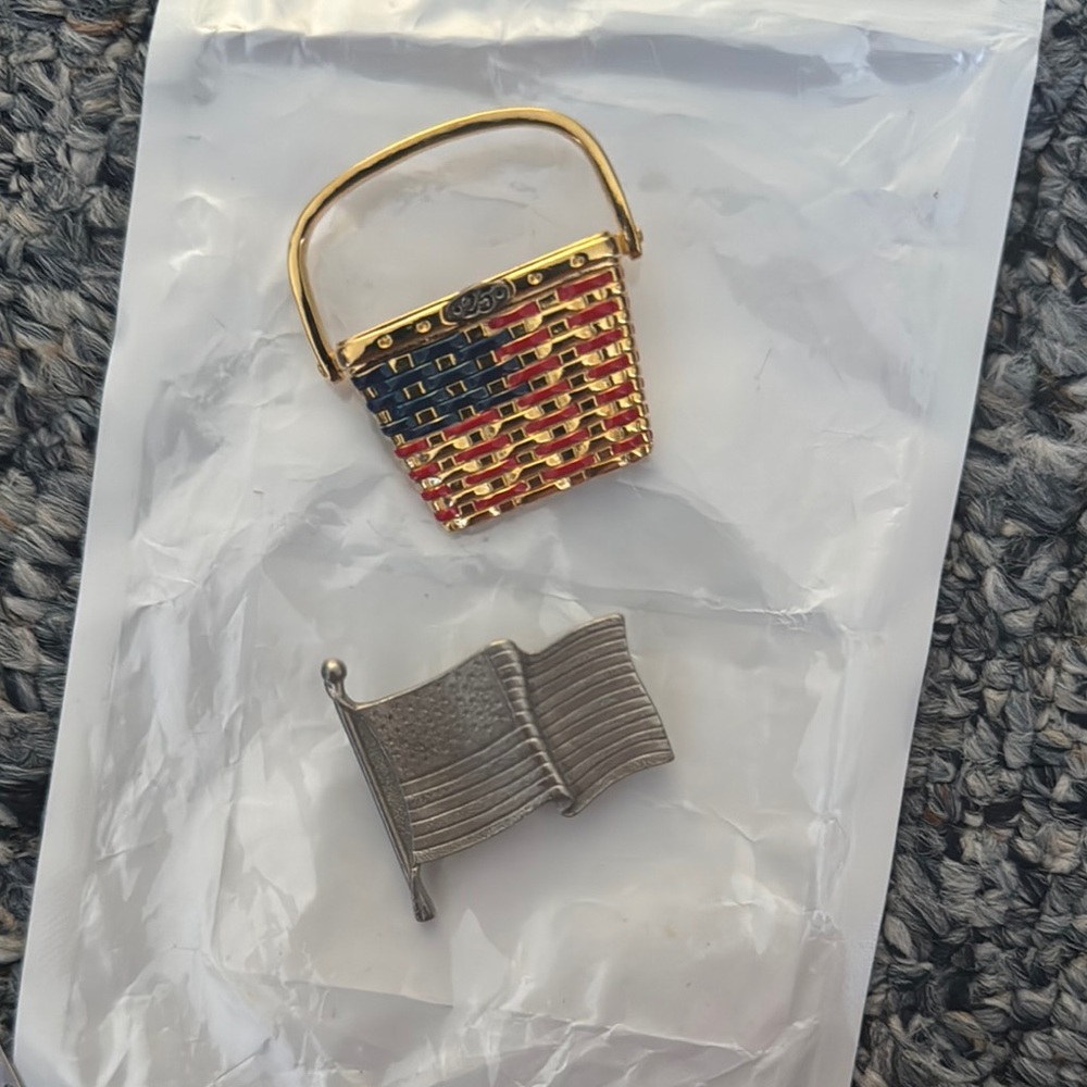 Vintage/ Retired Longaberger Gold and Silver Pins/Brooches